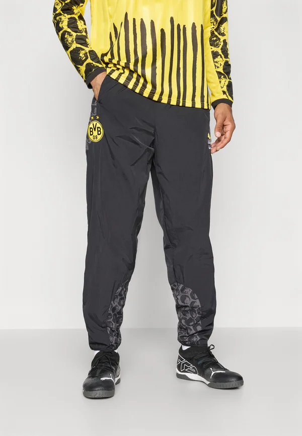 KIDSUPER BVB TRAVEL PANT - Vereinsmannschaften - black/faster yellow