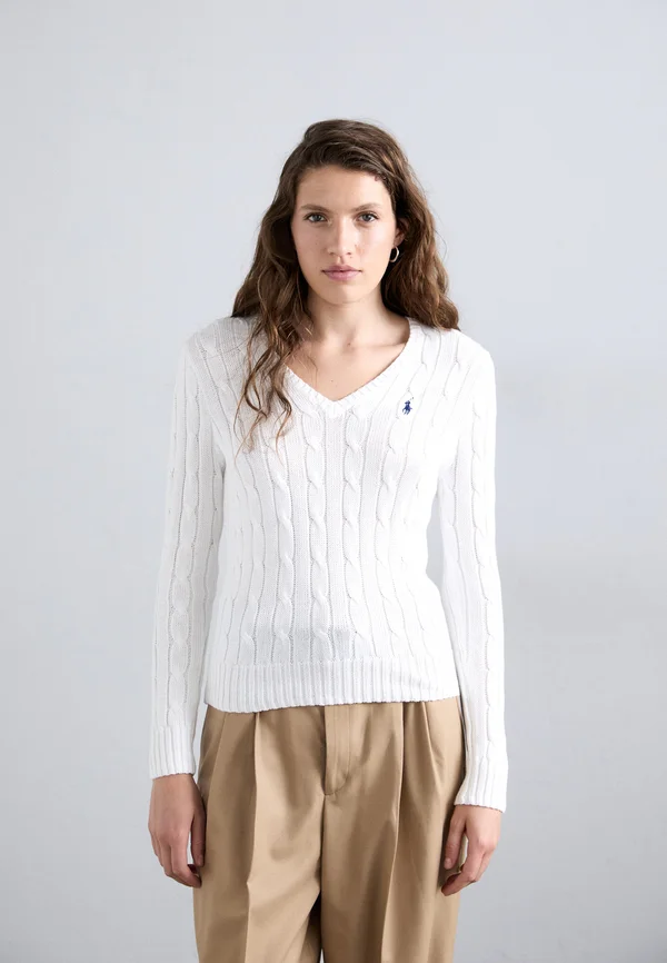 KIMBERLY - Strickpullover - white