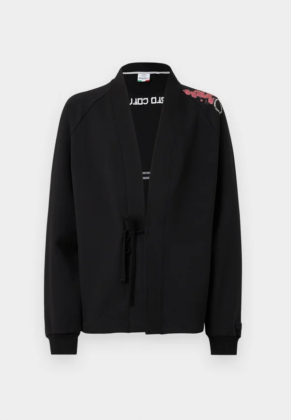 KIMONO UNISEX - Strickjacke - black