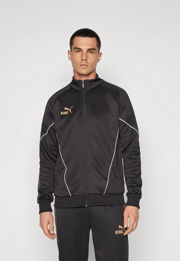 KING ANTHEM JACKET - Trainingsjacke - black/matte gold-coloured/white