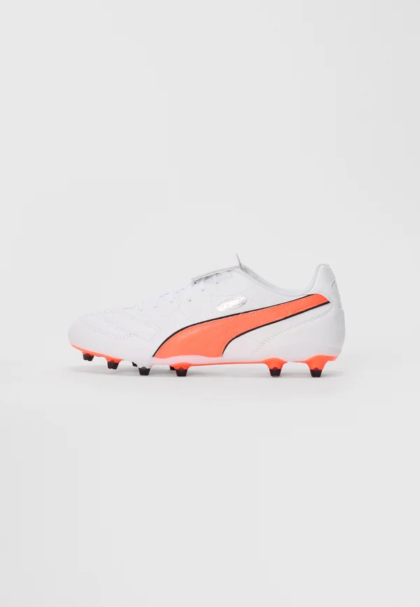 KING LIGA FG/AG - Fußballschuhe Kunstrasen - white/glowing red/black