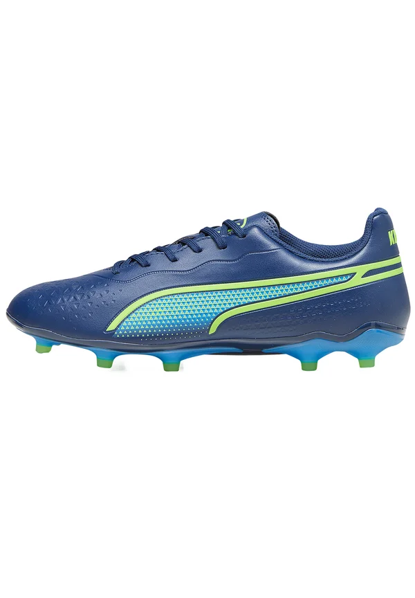 KING MATCH FG/AG - Fußballschuh Nocken - persian blue pro green ultra blue