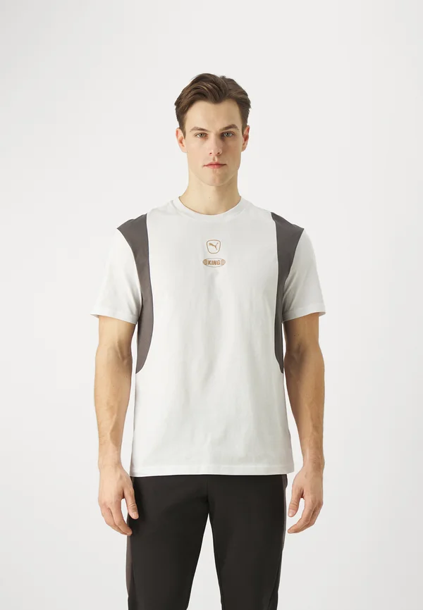 KING TEE - T-Shirt print - white/shadow gray