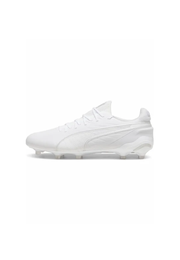 KING ULTIMATE FG/AG - Fußballschuh Nocken - white- silver