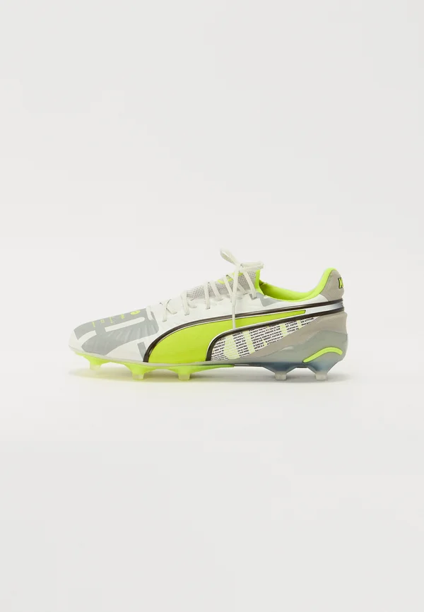 KING ULTIMATE FOREVER - Fußballschuh Nocken - feather gray/electric lime/white/flat light gray