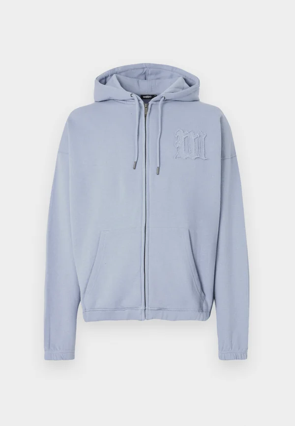 KINGDOM DESTROY BOXY ZIP HOODIE UNISEX - Sweatjacke - light blue