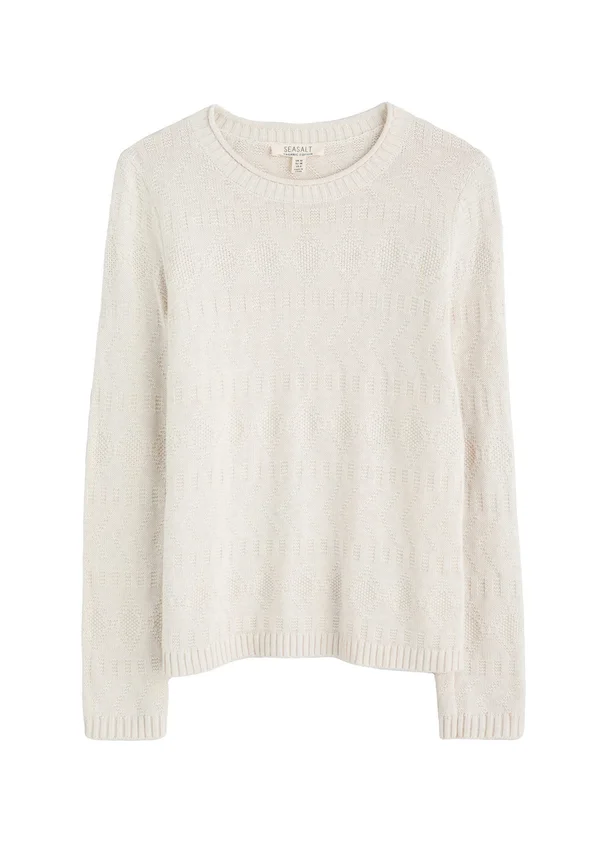 KINTER - Strickpullover - chalk - knit melange chalk