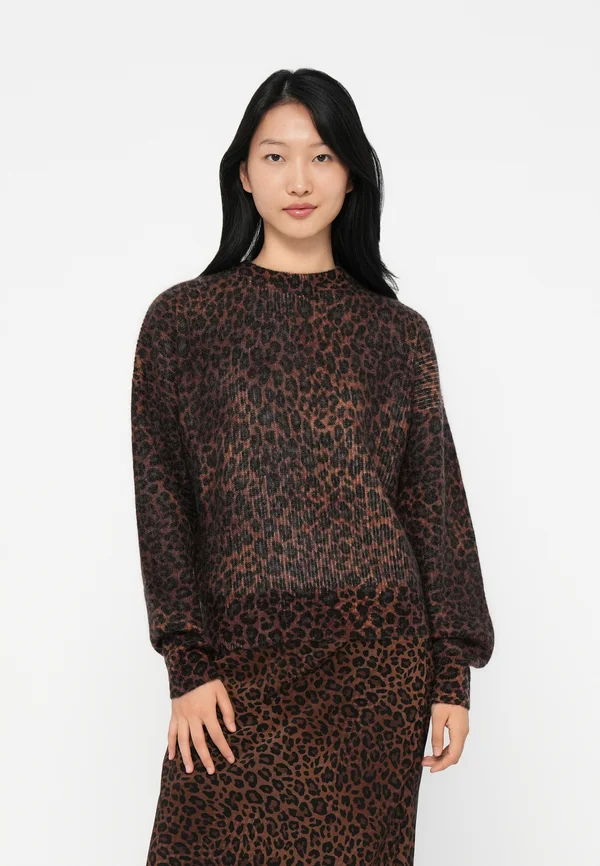 KIRA BLEND LEO - Strickpullover - dark brown