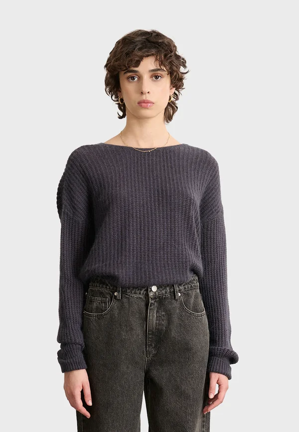 KIWI - Strickpullover - black