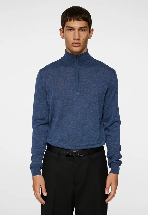 KIYAN LIGHT QUARTER ZIP - Strickpullover - key largo melange
