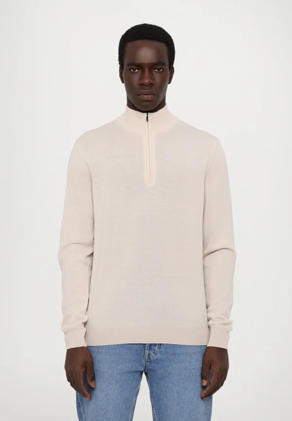 KIYAN LIGHT QUARTER ZIP - Strickpullover - moonbeam