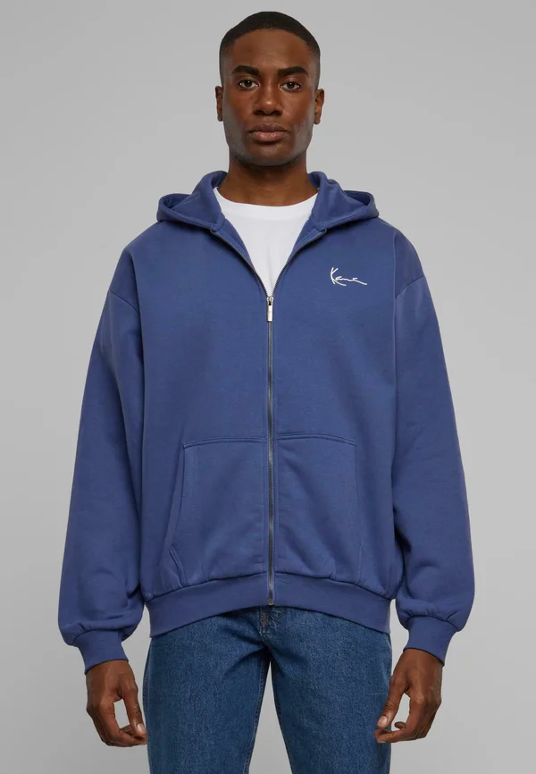 KK CHEST SIGNATURE ESSENTIAL HOODIE - Sweatjacke - dark blue