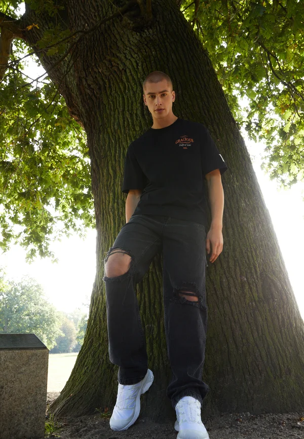 KK RETRO BAGGY WORKWEAR KNEE CUT DE - Jeans Straight Leg - bleachedblack