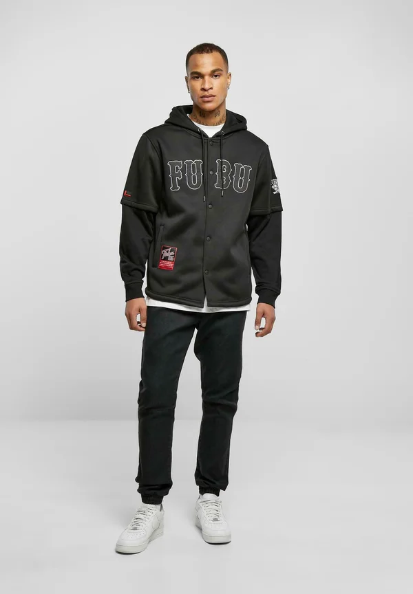 KK SIGNATURE BLOCK HOODIE - Sweatjacke - black white