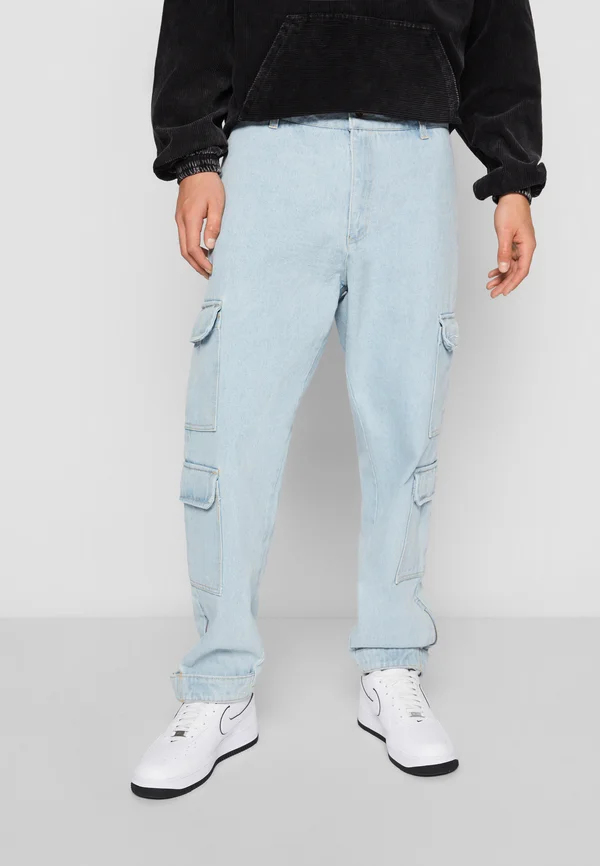 KK SMALL SIGNATURE - Jeans Straight Leg - bleached blue