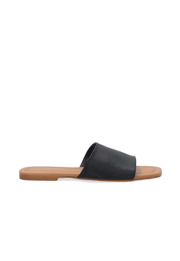 KLAPKI DAMSKIE - Pantolette flach - black