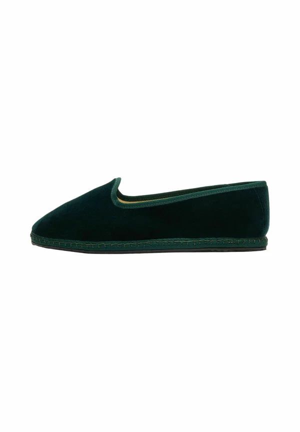 Klassischer Ballerina - green velvet