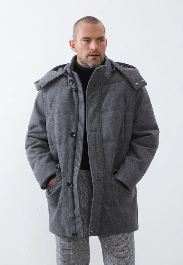 Klassischer Mantel - dark grey
