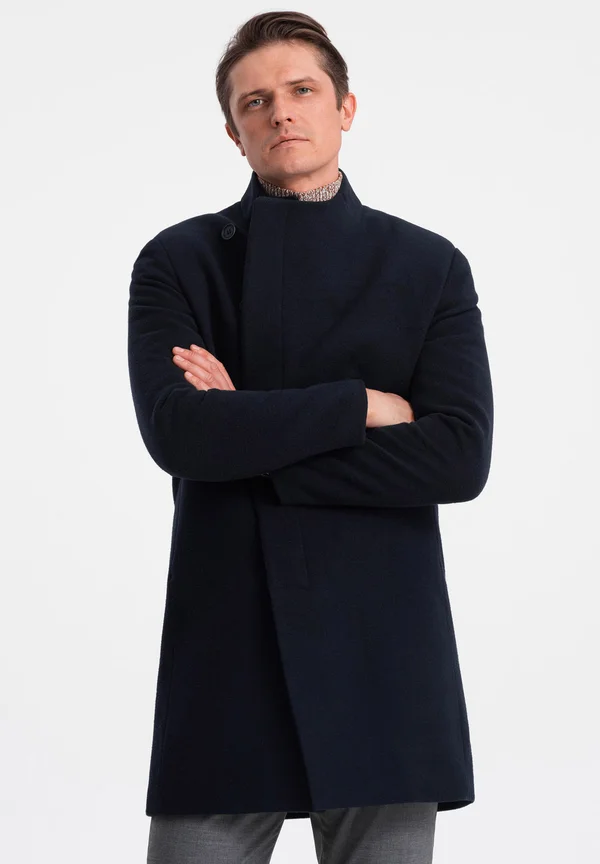 Klassischer Mantel - navy
