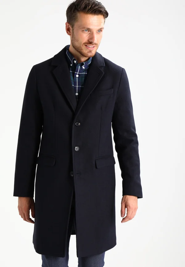 Klassischer Mantel - navy