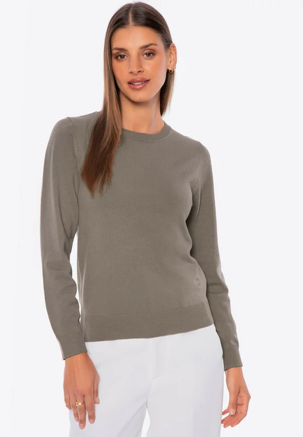 KLASSISCHER - Strickpullover - dark beige