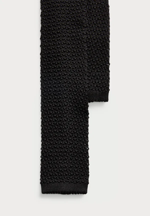 KNIT SILK TIE - Krawatte - black