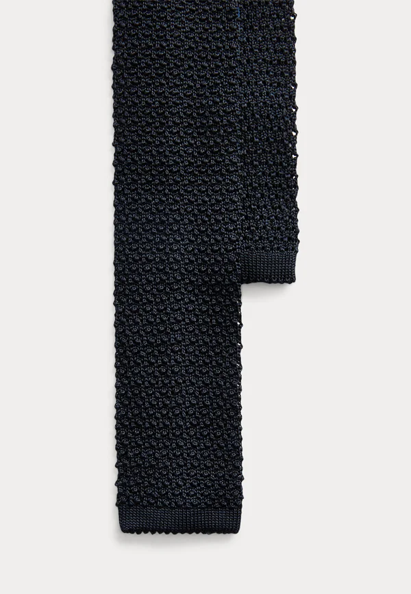 KNIT SILK TIE - Krawatte - navy
