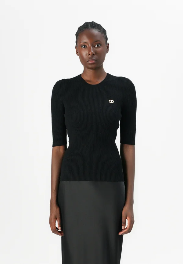 KNITTED - Strickpullover - nero