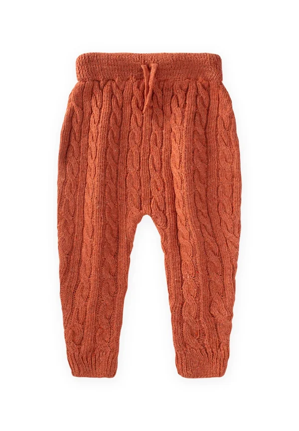KNITTED SWEATER TROUSERS - Stoffhose - light red
