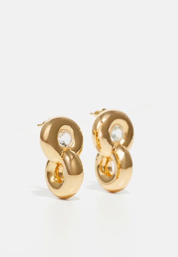 KNOT EARRINGS - Ohrringe - gold-coloured/white