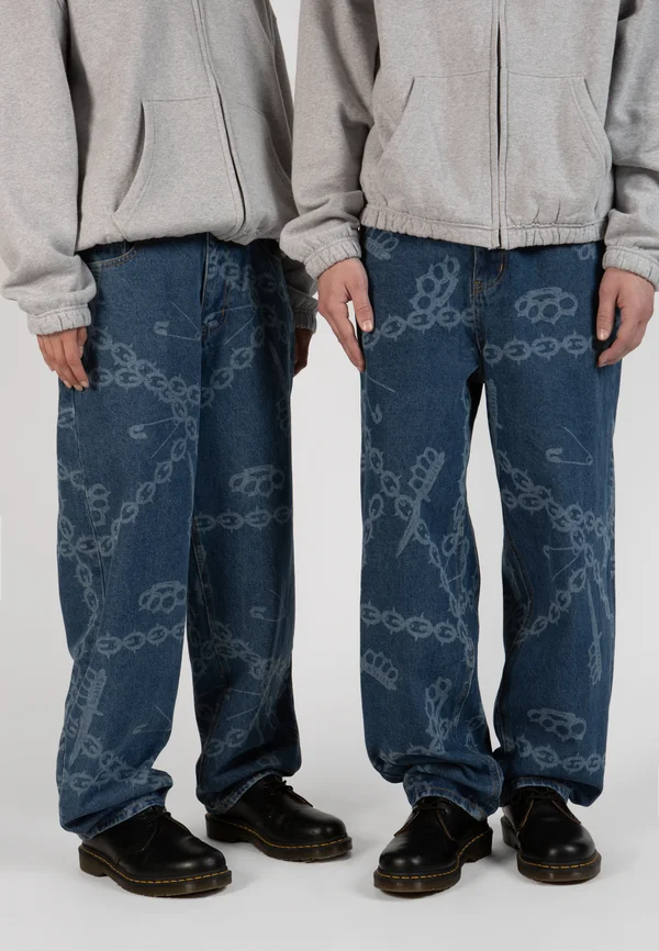 KNUCKLES CASPER PANT UNISEX - Jeans Relaxed Fit - washed blue