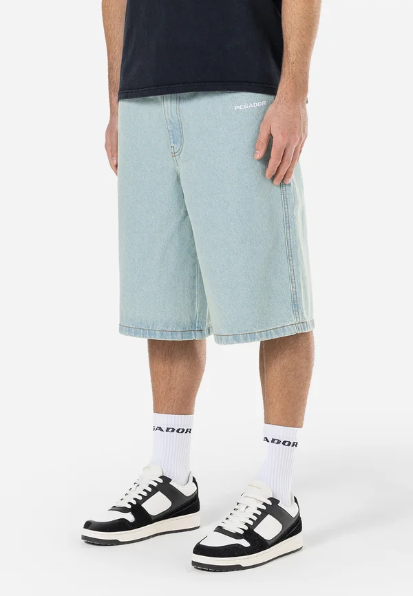 KOLAR JORTS - Jeans Shorts - sand washed blue