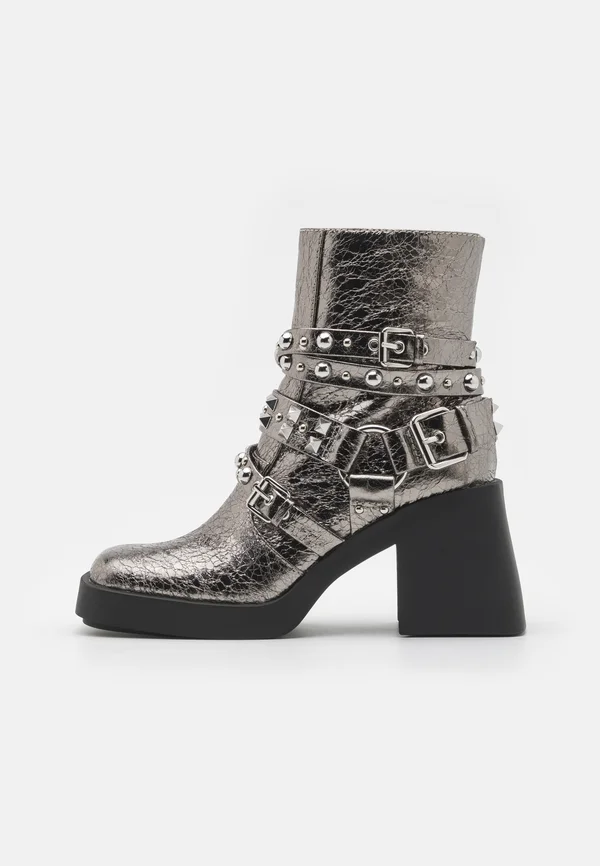 KOLTON - Plateaustiefelette - pewter