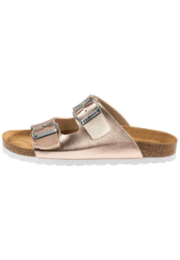 KORFU - Pantolette flach - rose/gold//white/white