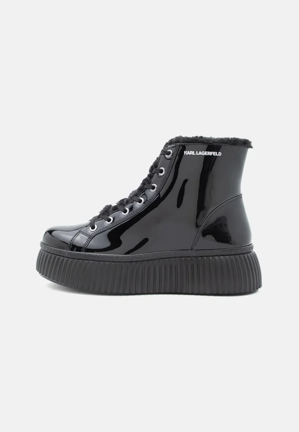 KREEPER LO SHINE MID LACE - Ankle Boot - black