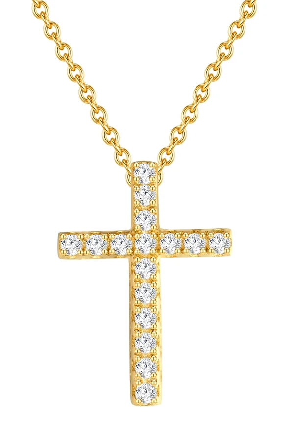 KREUZ - Halskette - gelbgoldfarben