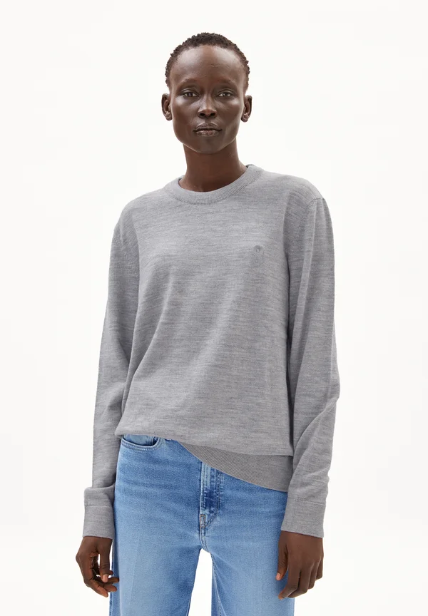 KREWAA ICONIC - Strickpullover - light grey melange