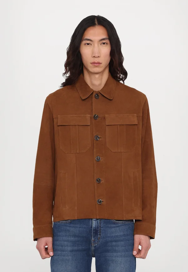 KUBA - Lederjacke - cognac