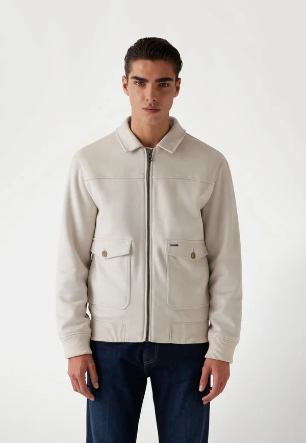 Kunstlederjacke - beige