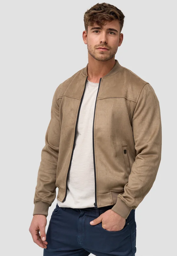Kunstlederjacke - beige