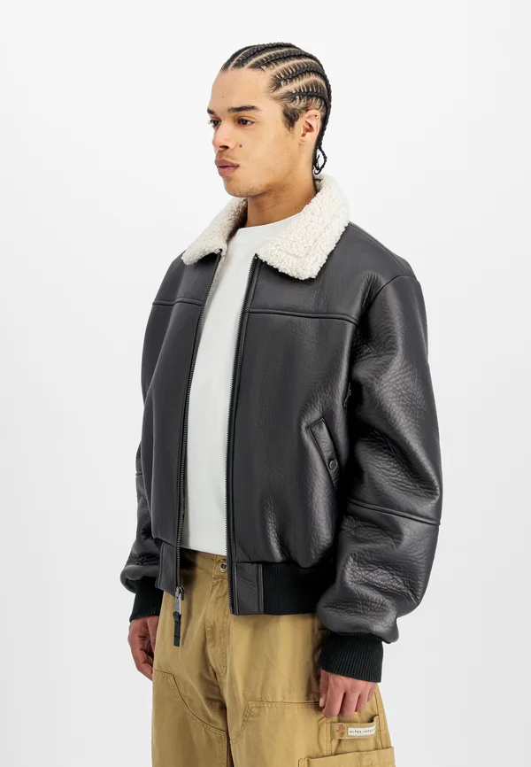 Kunstlederjacke - black