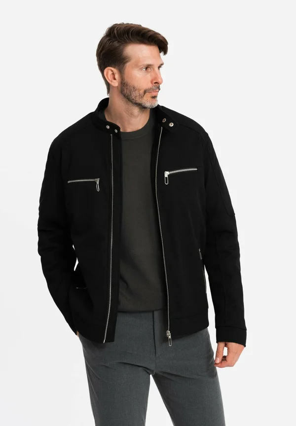 Kunstlederjacke - black