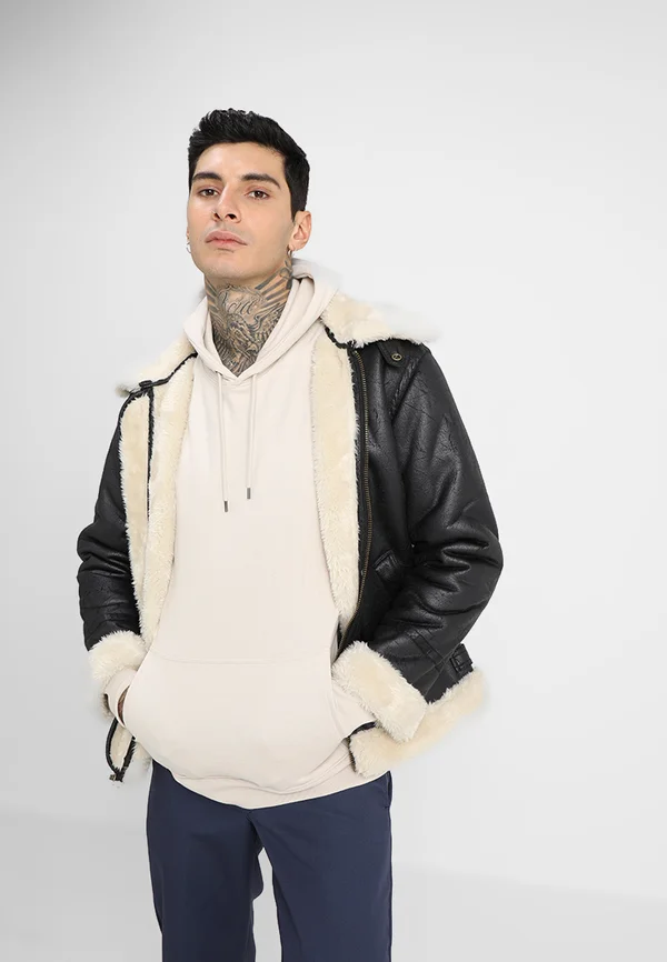 Kunstlederjacke - black