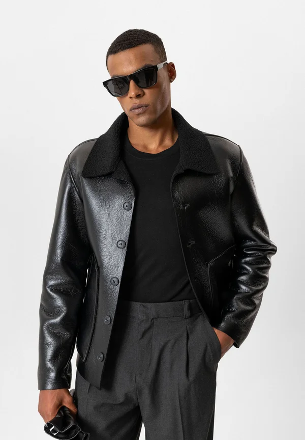 Kunstlederjacke - black