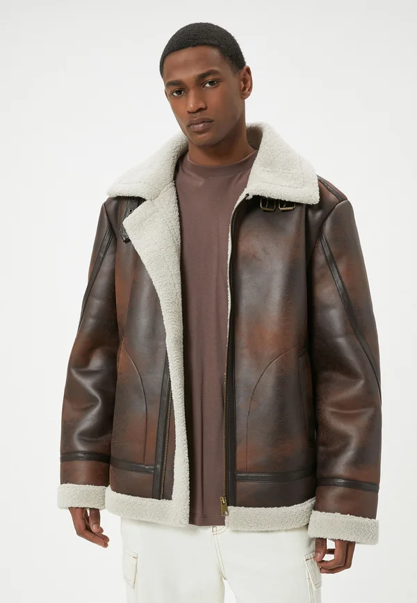 Kunstlederjacke - brown