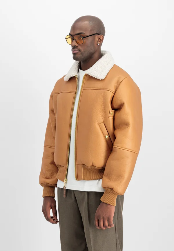 Kunstlederjacke - camel