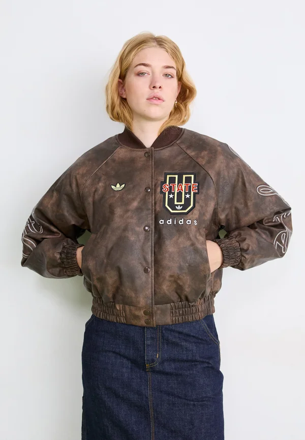 Kunstlederjacke - dark brown