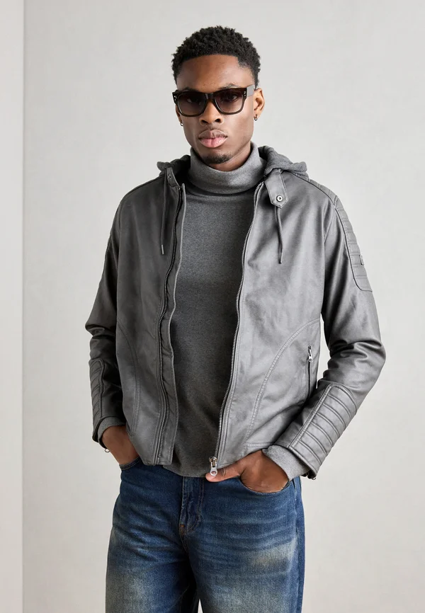 Kunstlederjacke - dark grey