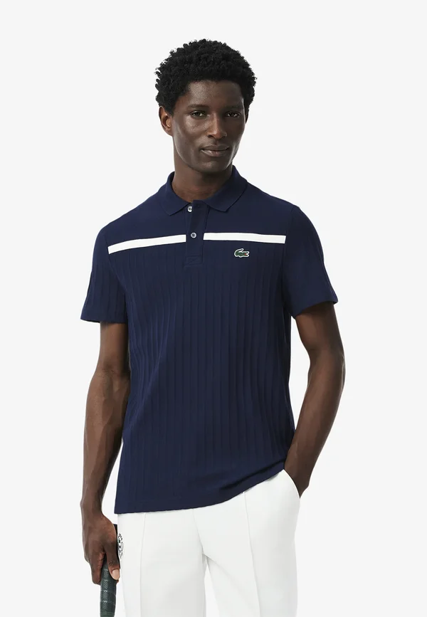 KURZARM - Poloshirt - bleu marine blanc