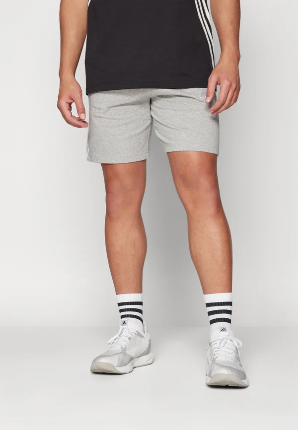 Kurze Sporthose - medium grey heather/white
